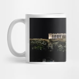 Parthenon at night Mug